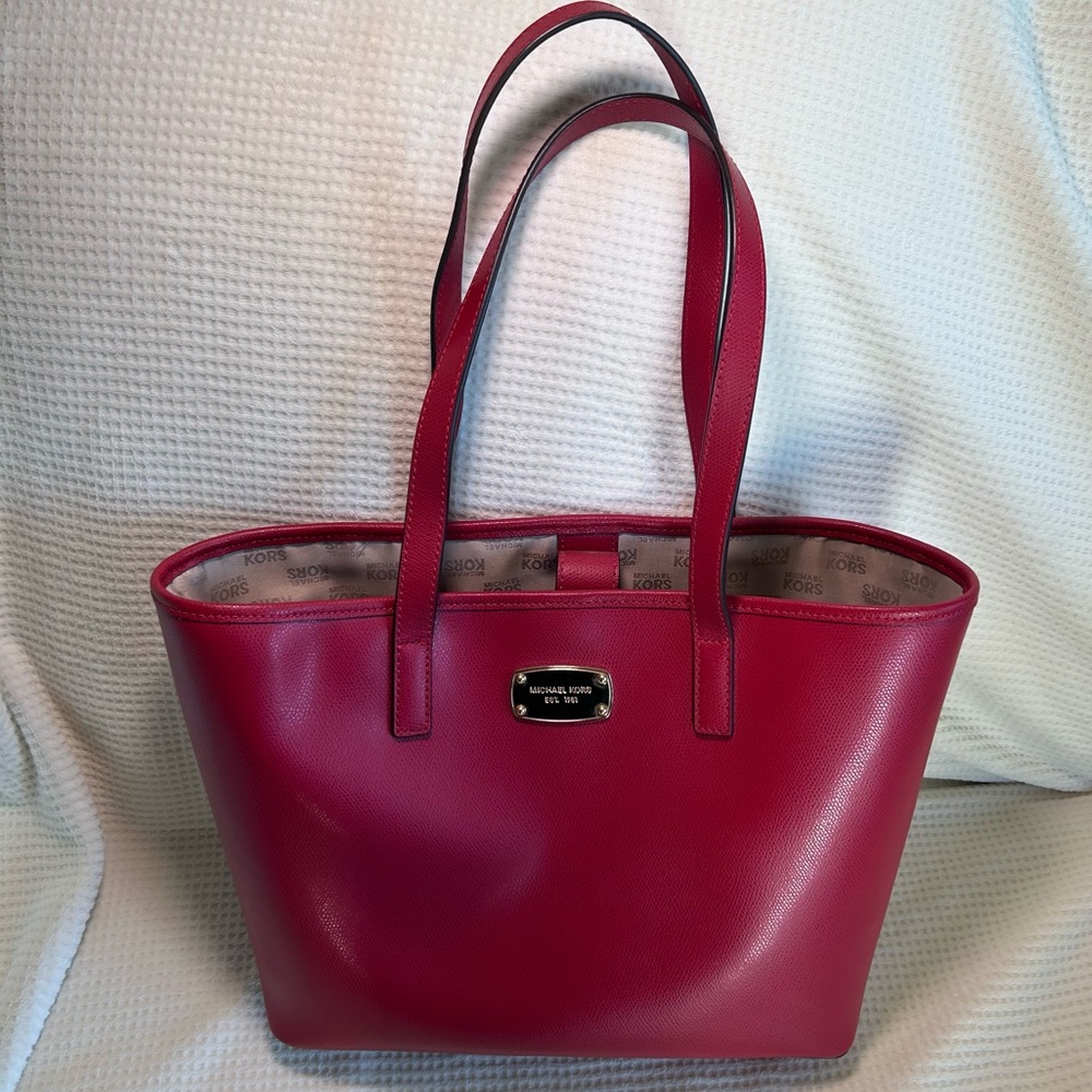 Michael Kors Red Tote Bag